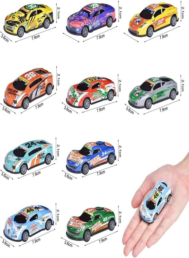 BAOER 12PC Unbreakable Racing Mini Diecast Car Models Set for Kids Pull Back Vehicles Metal Alloy Car Play Set for Kids, Unique Toys, Best Birthday Gift, Diwali Gift, Khilona for Boys(Racing Cars) - Image 2